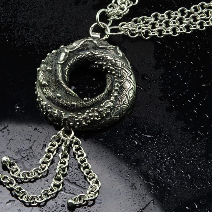 Colier argint Nod Algerian, din argint 925, sculptat in ceara si turnat in argint