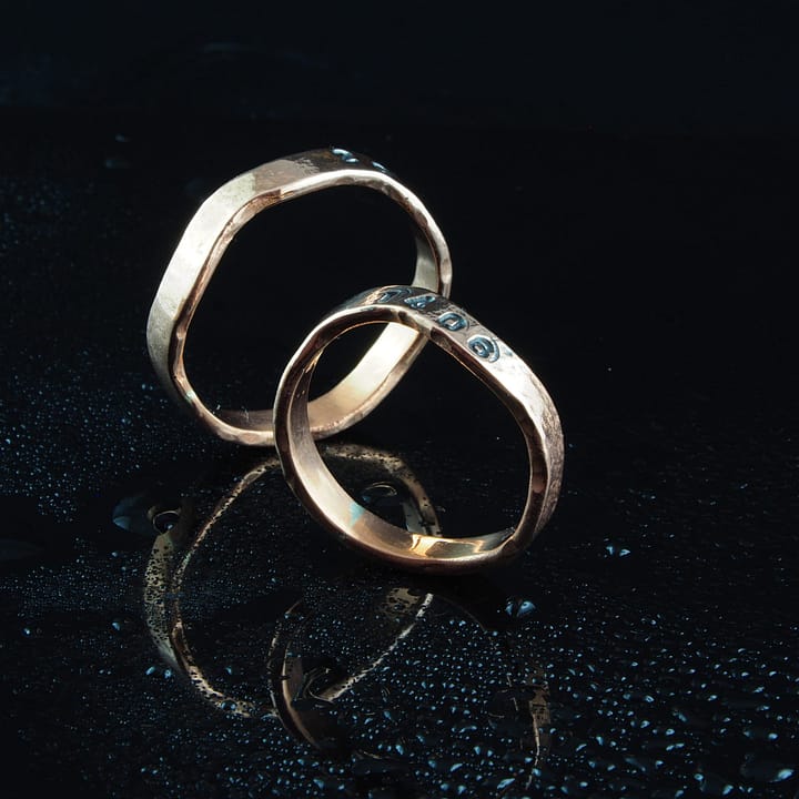 Verighete cupru personalizate, lucrate manual. Ideale pentru aniversarea nuntii de cupru.