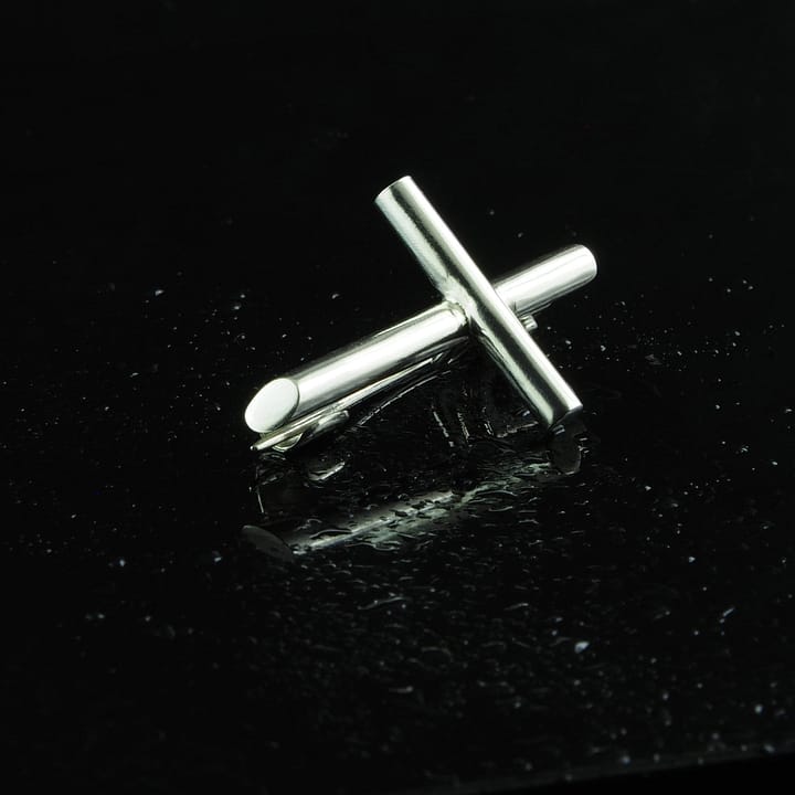 Brosa argint cruce, realizata integral manual din argint masiv 925, brosa cu un design simplu de autor