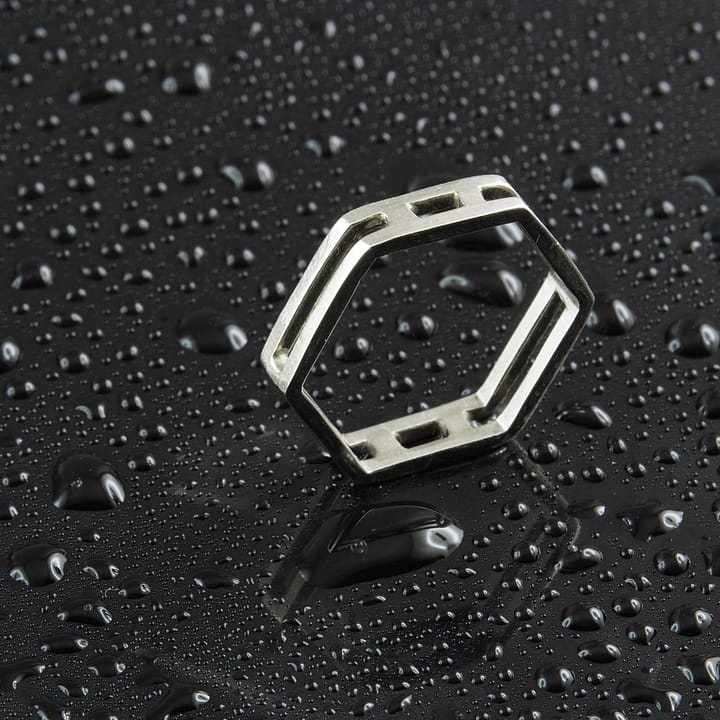 Inel platina dama hexagonal, unicat, minimalist, realizat manual din platina 950. Inel in forma de hexagon, minimalist, din platina.