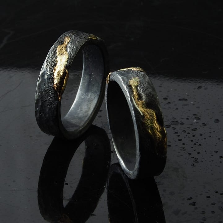 Verighete cu Intarsie de Aur 14k