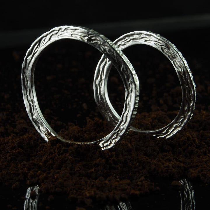 Verighete din Platina - Design Organic